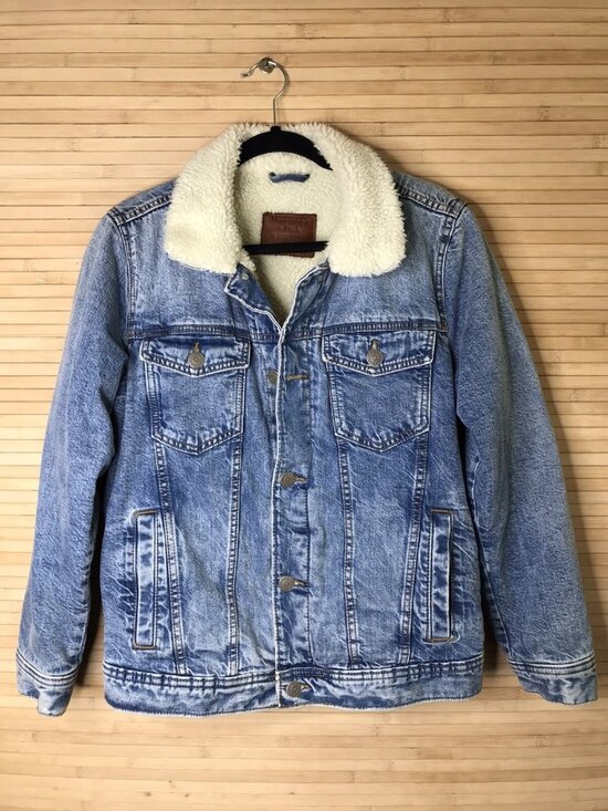 Abercrombie & Fitch Other - Abercrombie & Fitch Men's Sz XS A&F Denim Sherpa Lined jeans jean jacket